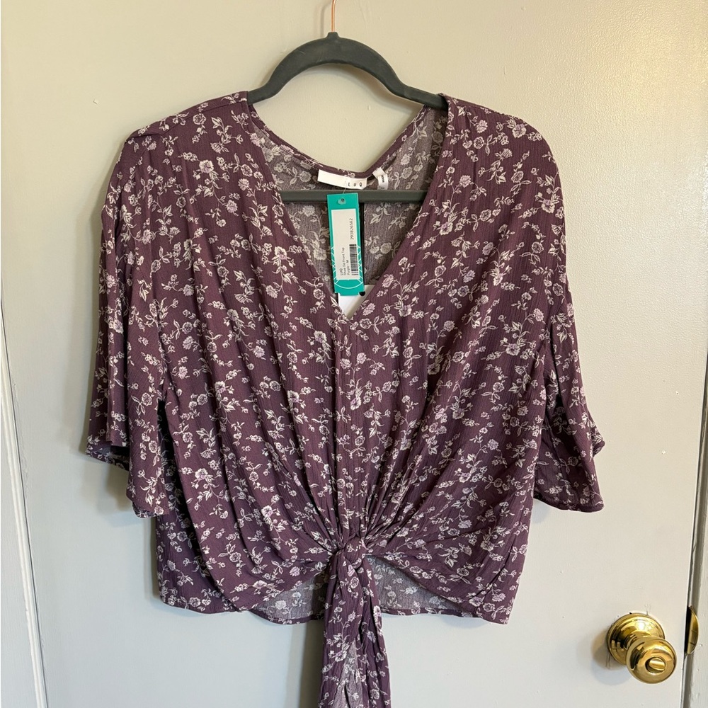 LUQ Floral Purple Top